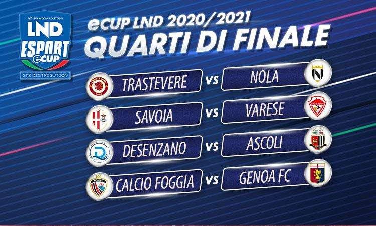 LND eCup, oggi in campo per i quarti di finale 