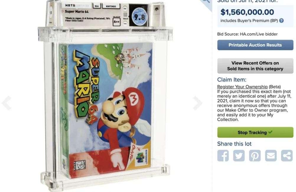 Super Mario 64 è il videogioco più costoso di sempre: 1,5 milioni di dollari