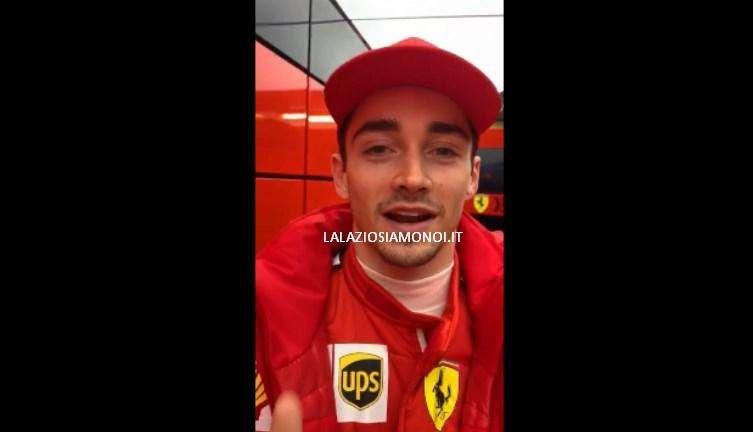 F1 - Serie A / Ferrari, Leclerc in video: "Forza Lazio" - VIDEO