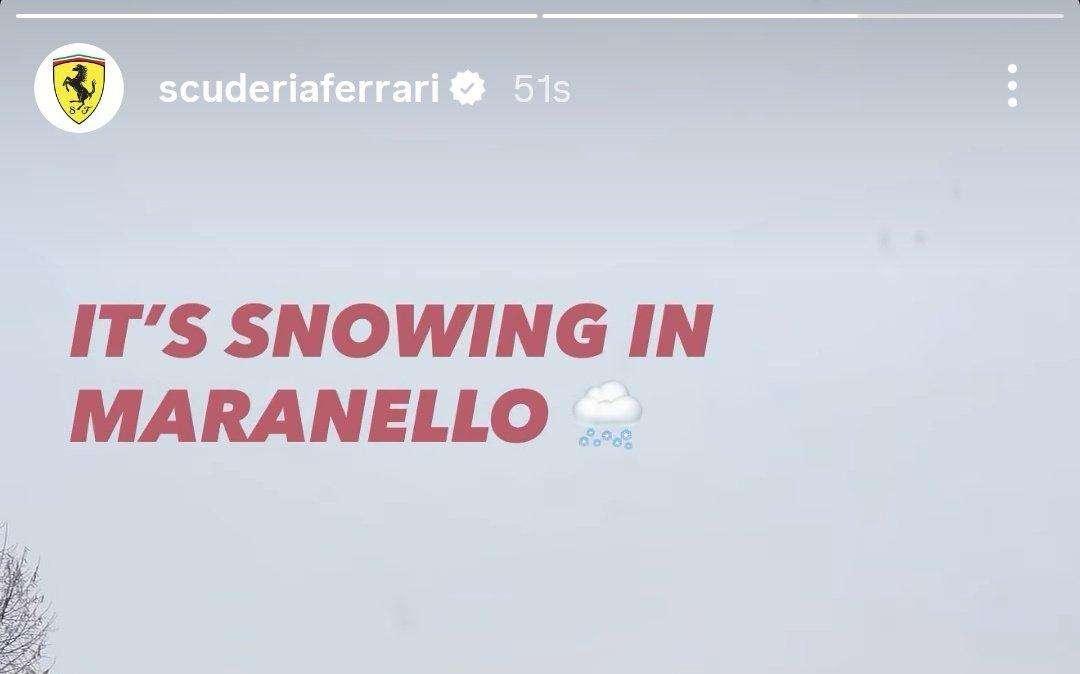 Da Spa a Maranello passando per l'Inghilterra: c'è la neve sulla F1