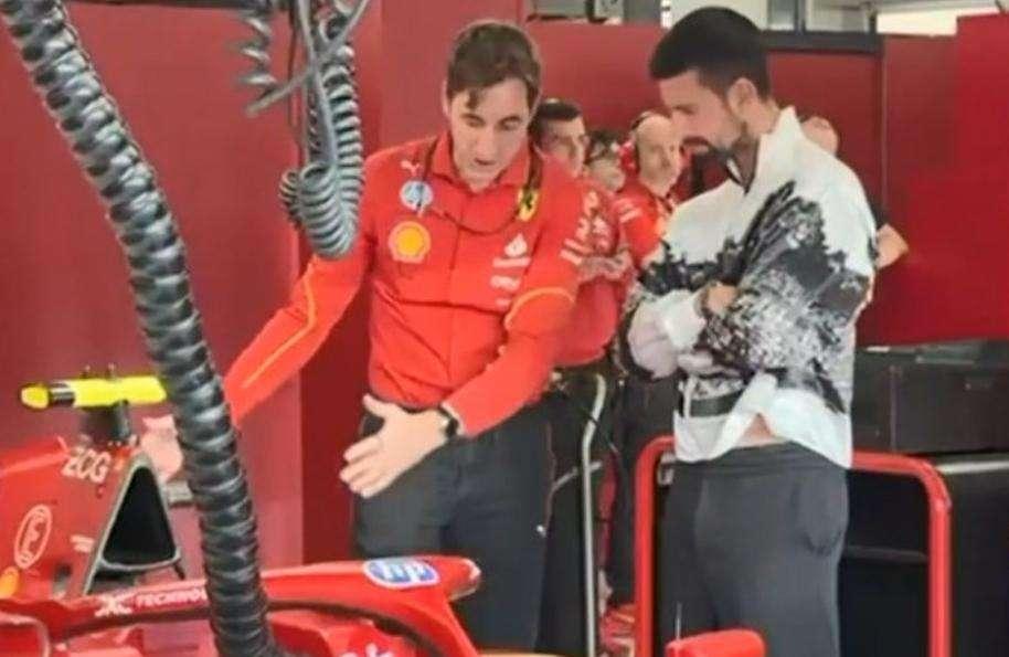 F1 | Djokovic ospite speciale al box Ferrari in Qatar. Però poi Novak...