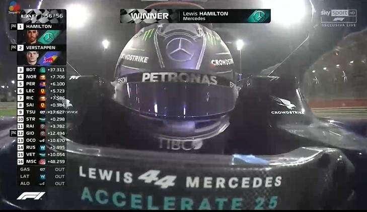 Formula 1 / Bahrain, Hamilton: il team radio della vittoria
