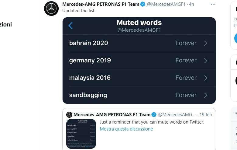 Formula 1 / Mercedes silenzia i twitter anti-Hamilton e ricorda Spagna 2016