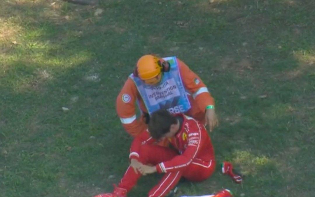 F1 | Monza: Leclerc out, forte mal di collo dopo il botto