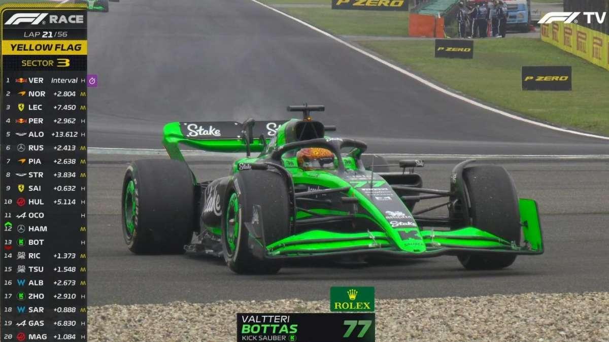 DIRETTA LIVE F1 Gp Cina | La Stake di Bottas fuma: safety car ma gestione pessima di FIA