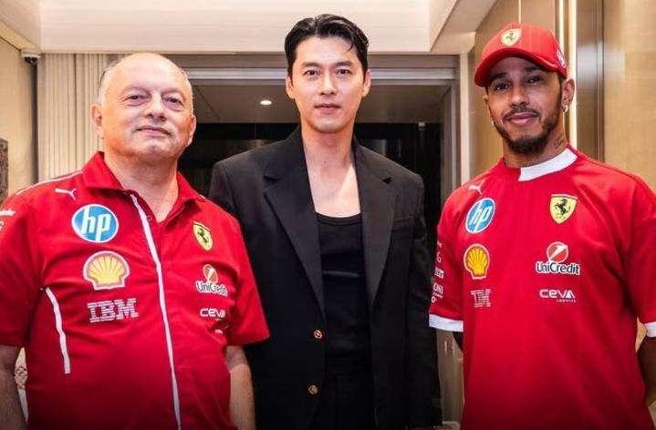 F1, Ferrari: Hamilton e Vasseur a Singapore con la star coreana Hyun Bin