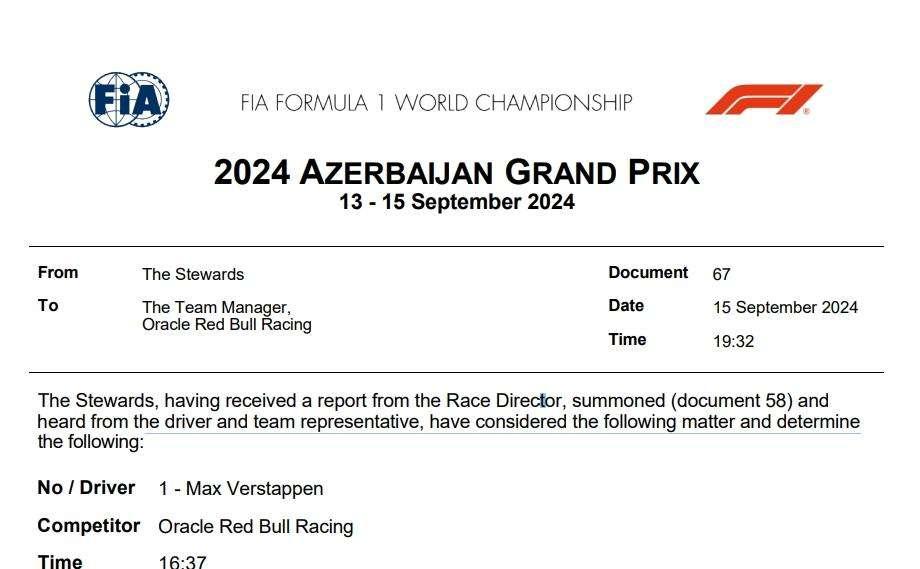 F1 | UFFICIALE, warning per Verstappen per sorpasso in VSC
