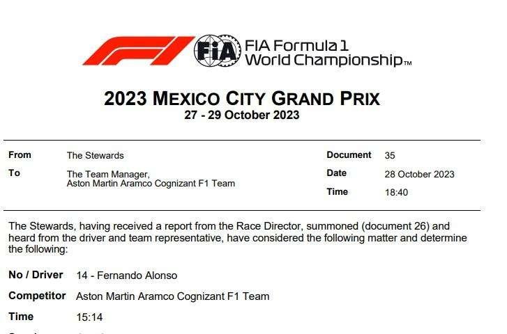 F1 | UFFICIALE - FIA, Alonso non sarà penalizzato in Messico