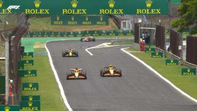 F1 Sprint Brasile | McLaren, è 1-2: Norris 1°. Verstappen 3°, Ferrari troppo graining