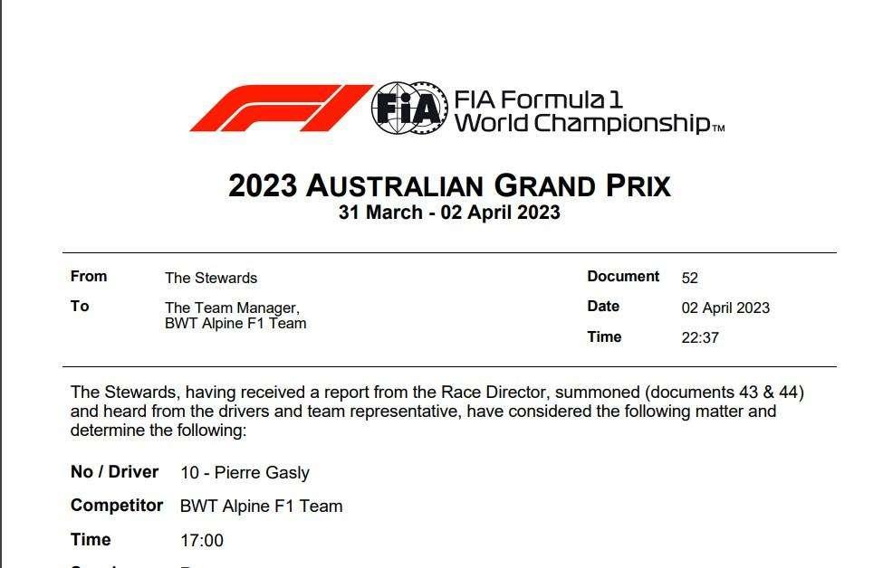 F1 | UFFICIALE, Gasly-Ocon nessuna sanzione: il pilota evita la squalifica