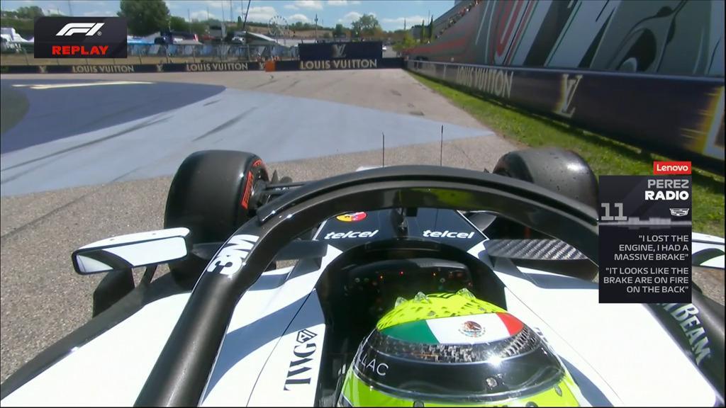 F1 | Perez ko nelle FP3: fumo dalla Cadillac e bandiera rossa
