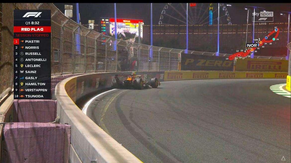 F1 | Qualifiche Arabia Saudita, Norris la sciupa: a muro in Q3