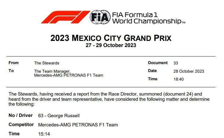 F1 | UFFICIALE - FIA, Russell non sarà penalizzato in Messico