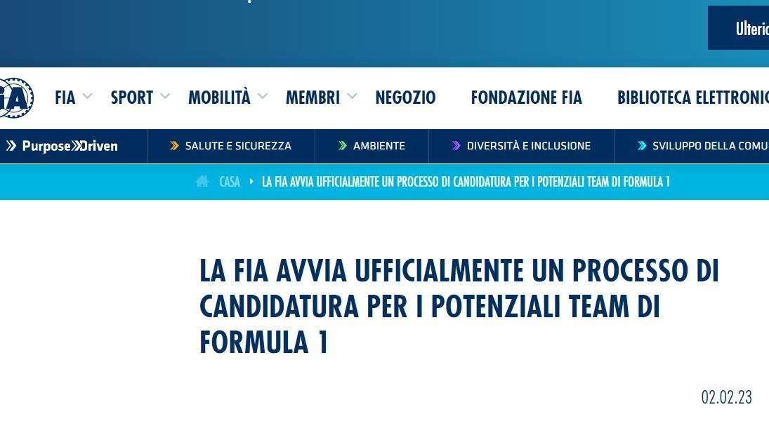 Formula 1 | UFFICIALE, la F1 apre a nuove candidature: 2 team in pole