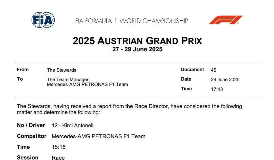 UFFICIALE | F1, penalità FIA per Antonelli! Paga caro il crash di Verstappen
