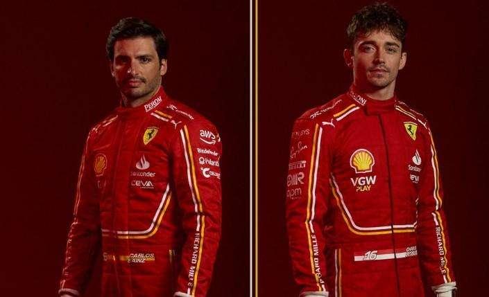 F1 | Tute Ferrari 2024 Leclerc-Sainz: domina il rosso, scompare il nero