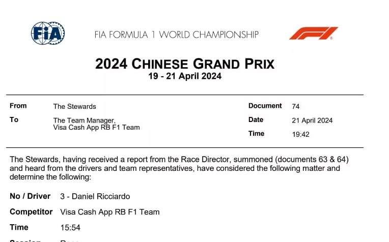 F1 | UFFICIALE, penalità in griglia a Miami per Ricciardo: la sentenza