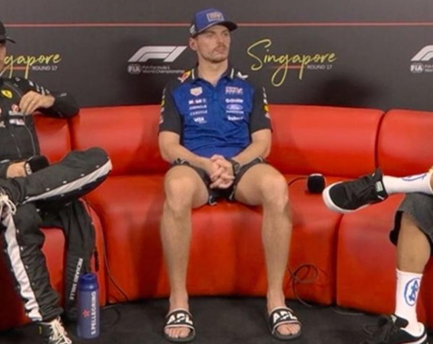 F1 | Press conference o spiaggia? L'outfit balneare di Max Verstappen