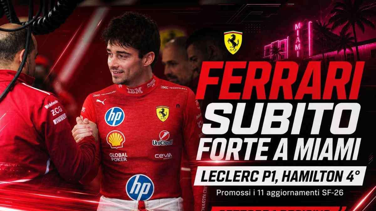 F1 | Miami, la nuova Ferrari convince subito: Leclerc 1° nelle FP. L'analisi