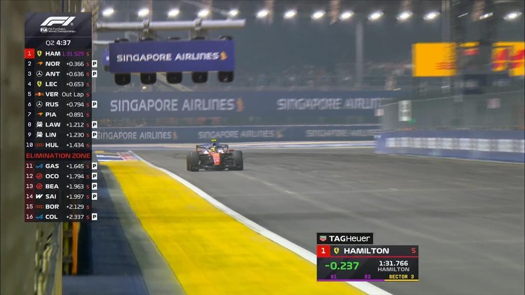 F1 | Singapore, Hamilton scatenato: la Ferrari sogna la pole nella Sprint