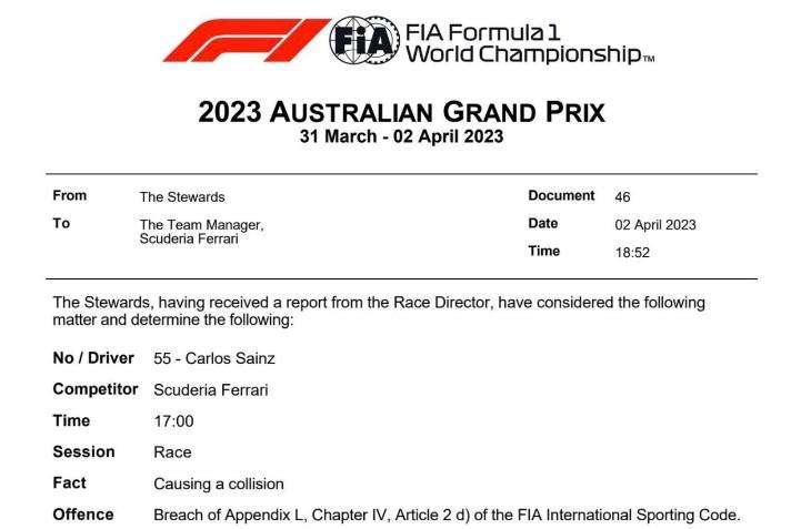 F1 | UFFICIALE, la FIA conferma penalità e -2 punti patente a Sainz: i motivi