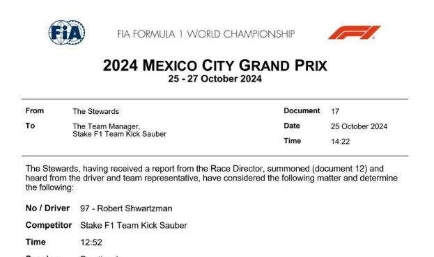 F1 | UFFICIALE, FIA: penalità per Schwarzman. Sarà mai scontata?