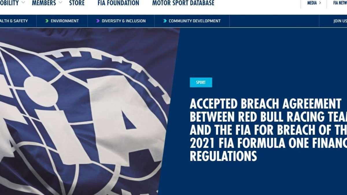 UFFICIALE - Red Bull colpevole: è patteggiamento. La punizione della FIA: il comunicato