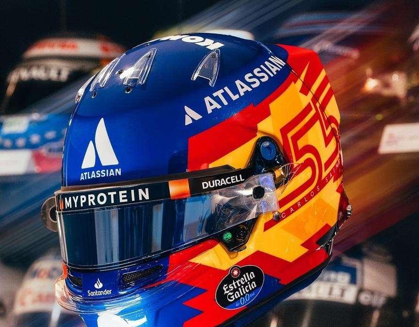 F1 | Sainz svela il nuovo casco: il simbolo della sua sfida con Williams