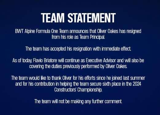 F1 | UFFICIALE, terremoto Alpine: si dimette Oakes. Briatore prende il controllo