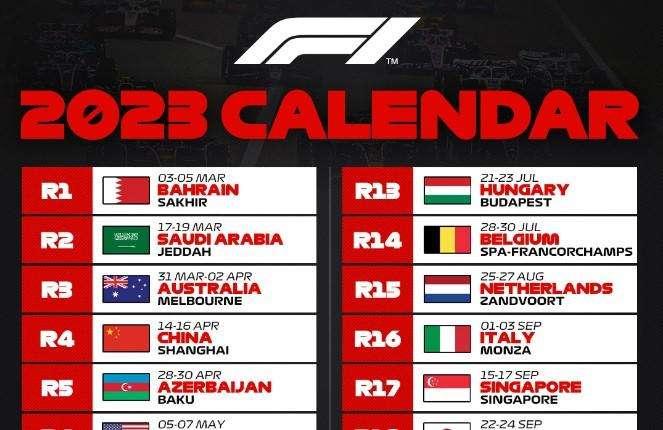 Formula 1 | Calendario 2023 F1: 24 gare, è record. Ma c'è il giallo Spa (errore?)