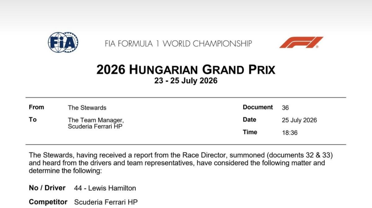 F1 | Ufficiale: Hamilton penalizzato per impeding su Piastri, retrocessione di tre posizioni