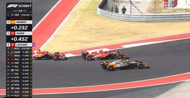 F1 Sprint Austin USA | Verstappen vince! Ferrari, Sainz 2° e Leclerc 4° incollato a Norris