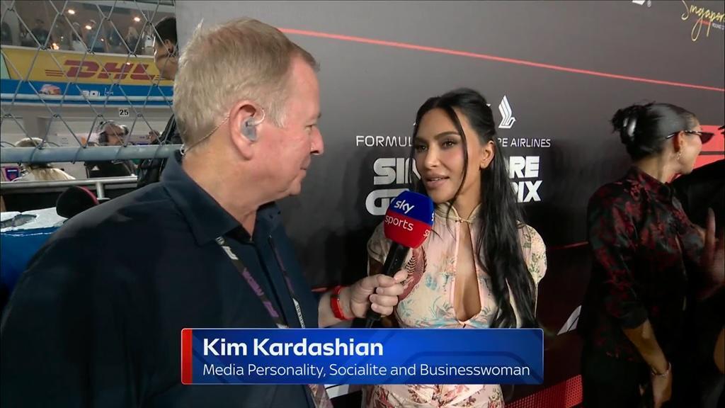 F1 | Kim Kardashian sorprende a Singapore: “Hamilton è fiducioso, speriamo nel meglio”