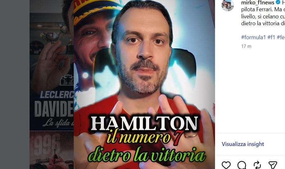 F1 | Ferrari, retroscena: la magia del numero 7 dietro la vittoria di Hamilton
