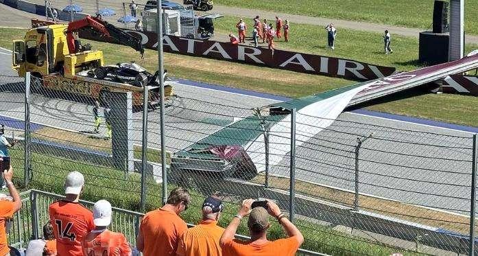 F1 | Retroscena Austria: crolla l'arco pubblicitario prima del GP