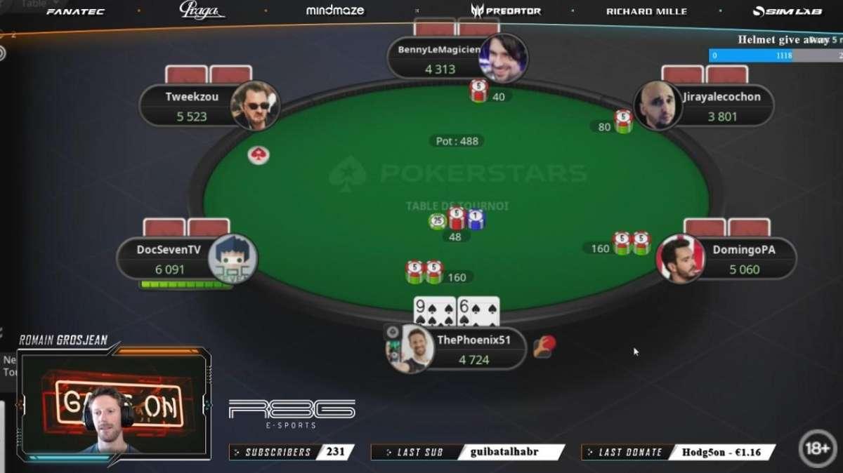 PokerStars | L'ex F1 Grosjean live su Twitch: 5° nel torneo...su 5