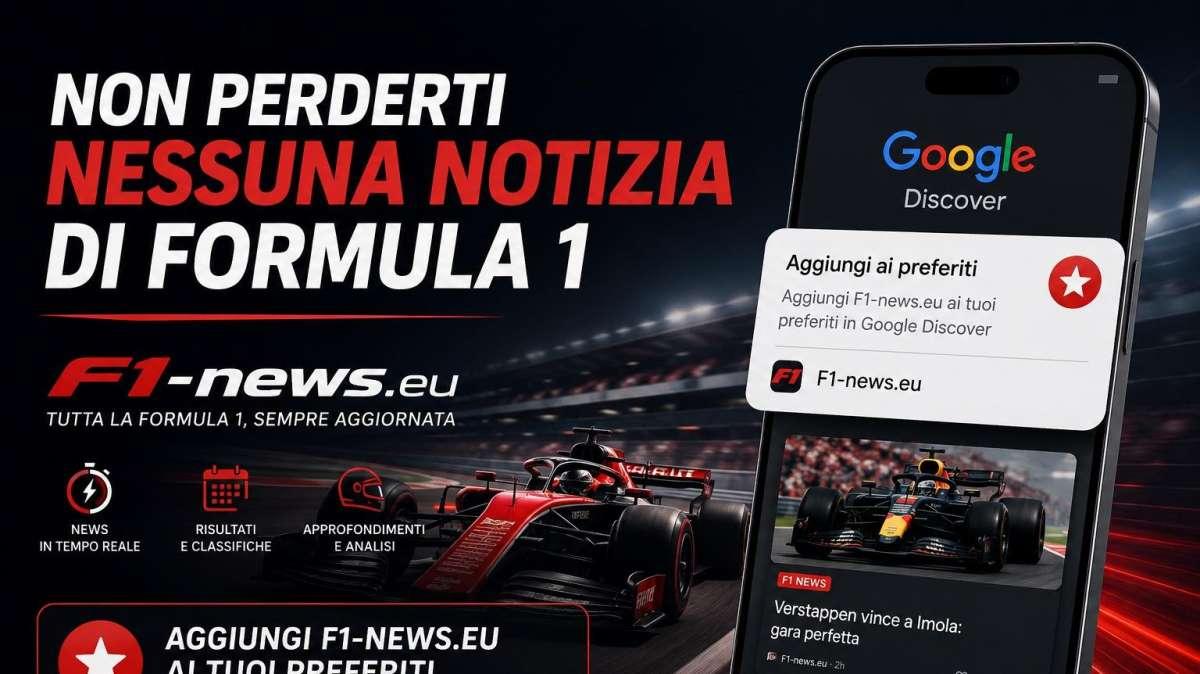 ULTIME NOTIZIE FERRARI E F1 SU GOOGLE: CLICCA E ISCRIVITI GRATIS!