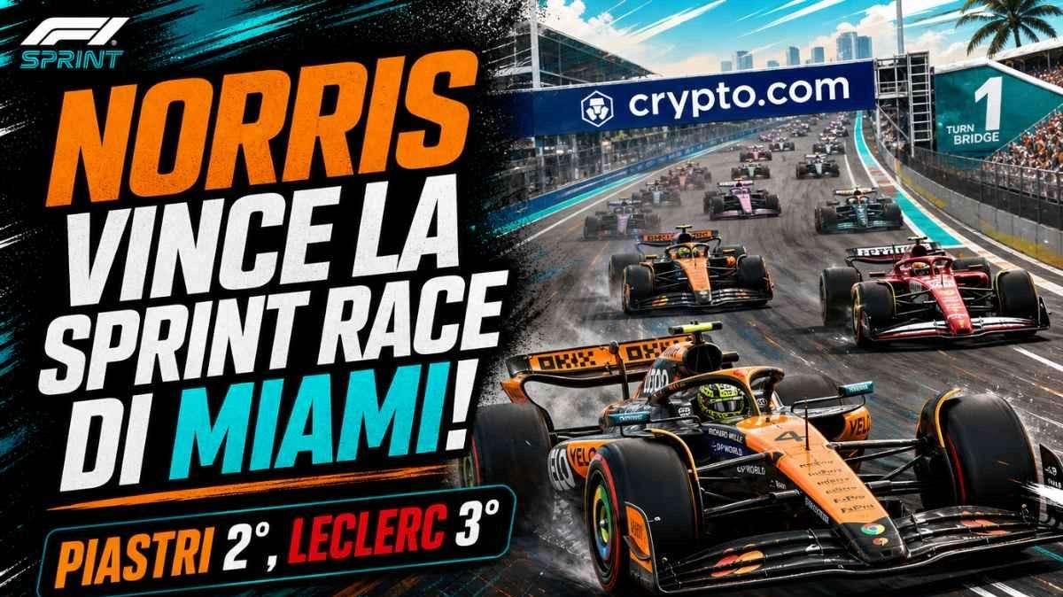DIRETTA LIVE F1 | Sprint GP Miami: Norris vince, 1-2 McLaren