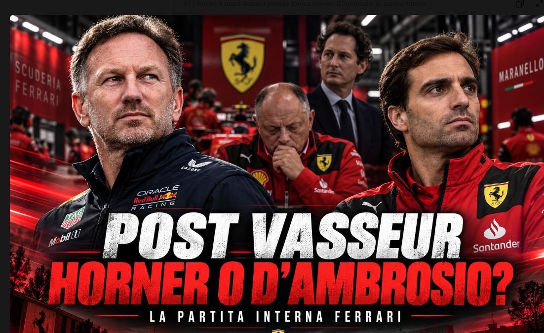 F1 | Ferrari, il dopo Vasseur prende forma: Horner-D’Ambrosio, la partita interna