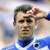 Cassano remains at Sampdoria with half salary