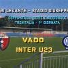 LIVE - Vado-Inter U23, le formazioni ufficiali: Lavelli guida l'attacco, alle sue spalle Agbonifo e Mancuso