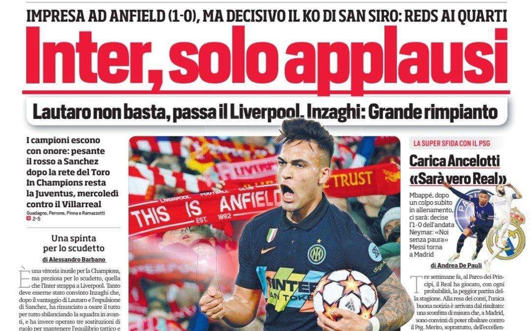 Prima CdS - Inter, solo applausi: i campioni escono con onore