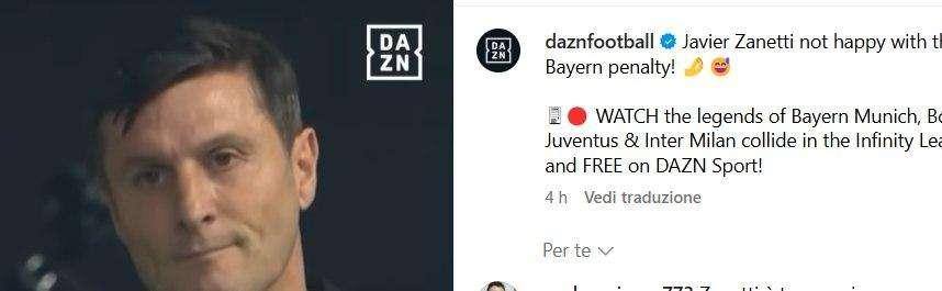 VIDEO - Infinity League, è già Bayern Monaco-Inter per Zanetti: protesta made in Italy per un rigore dubbio