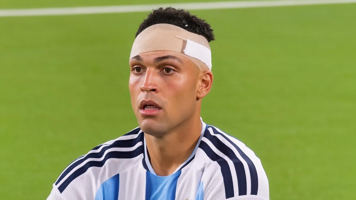 Lautaro dà il sangue per l'Argentina. In tutti i sensi