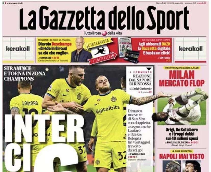 Prima GdS - Inter, ci 6. Dimarco nuovo re di San Siro 