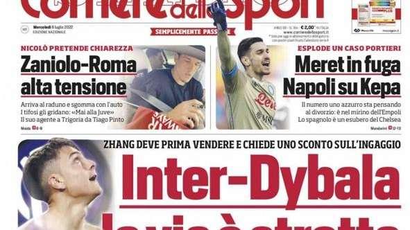 Prima pagina CdS - Inter-Dybala, la via è stretta