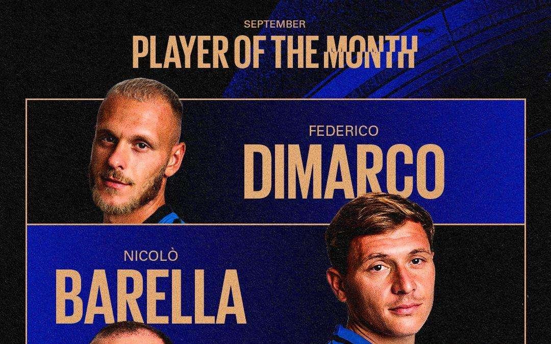 L'Inter invita I tifosi a scegliere il Pirelli Player of the Month di settembre. I candidati 