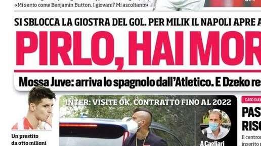 Prima CdS - Vidal subito da Conte: sabato vuole giocare. A Cagliari Godin con Radja 