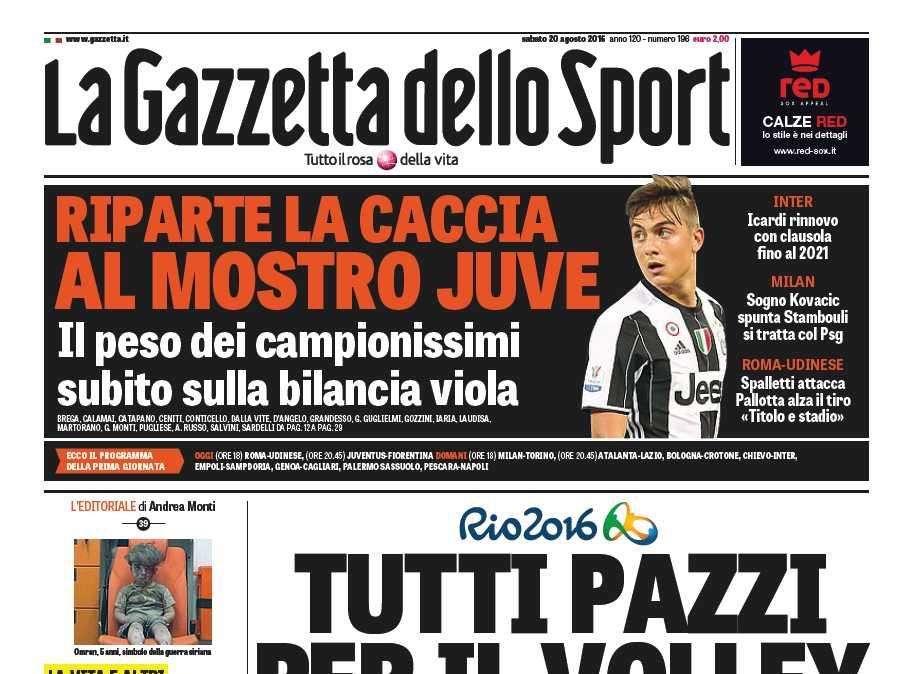 Prima pagina GdS - Icardi, rinnovo con clausola