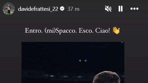 Frattesi scherza: "Entro, mi spacco, esco e ciao". Poi rassicura sulle sue condizioni: "Sto bene"